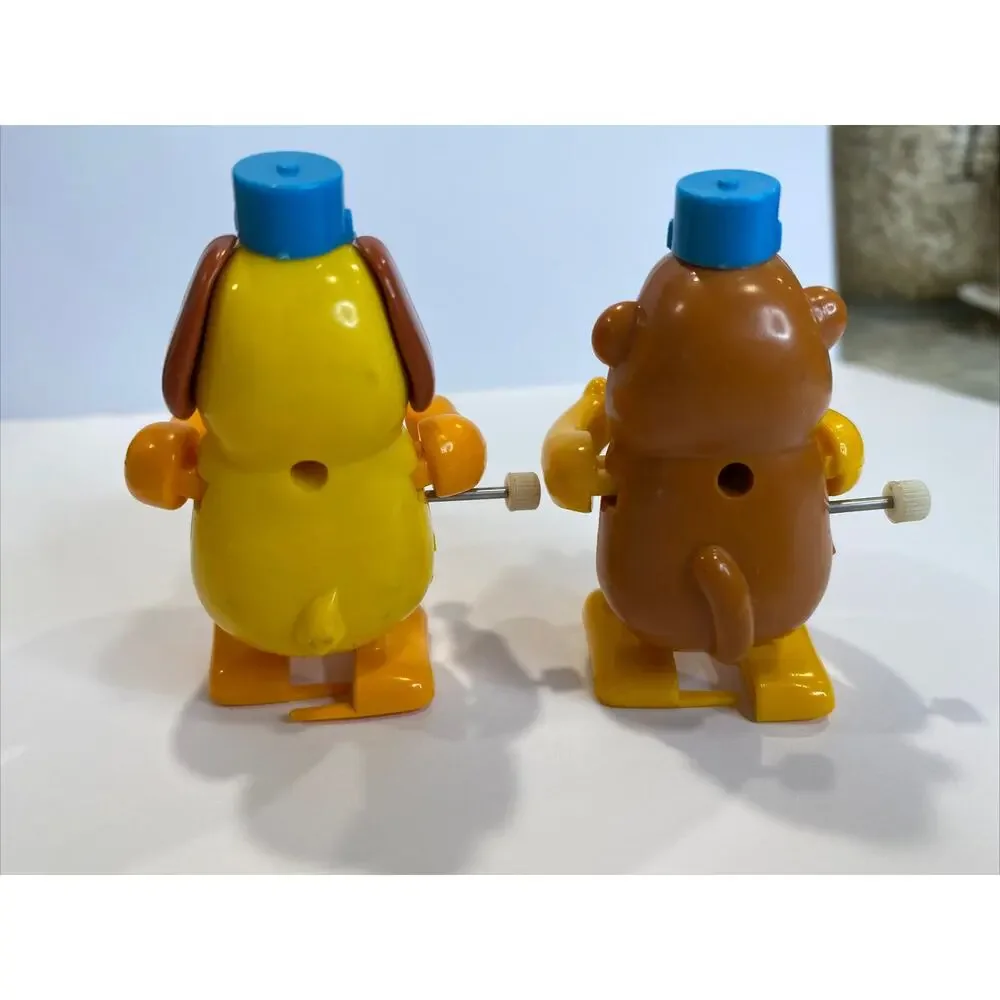 VINTAGE TOMY Wind-Up Plastic Toys Mickey Mouse 1977 78 79 Skating Girl Truck